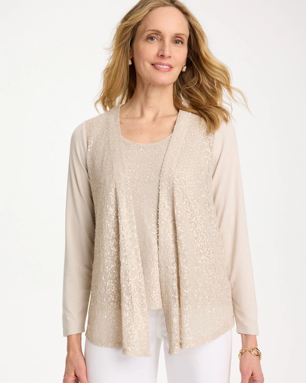 Knit Sequin Cardigan | Chico's